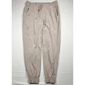 Eddie Bauer Jogger Pants Womens Size Large Tan Drawstring Pockets New Hiking